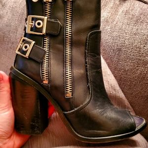 Sixty seven open toed ankle boots